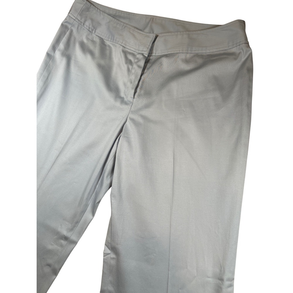 Nine West Suit Light Blue Wide Leg Dress Pants Petite 12P Cotton Blend Workwear